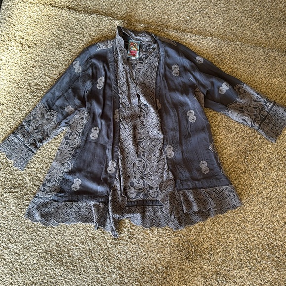 Johnny Was Jackets & Blazers - Johnny Was Mikel Jacket Sanded Black Women’s Size S‎